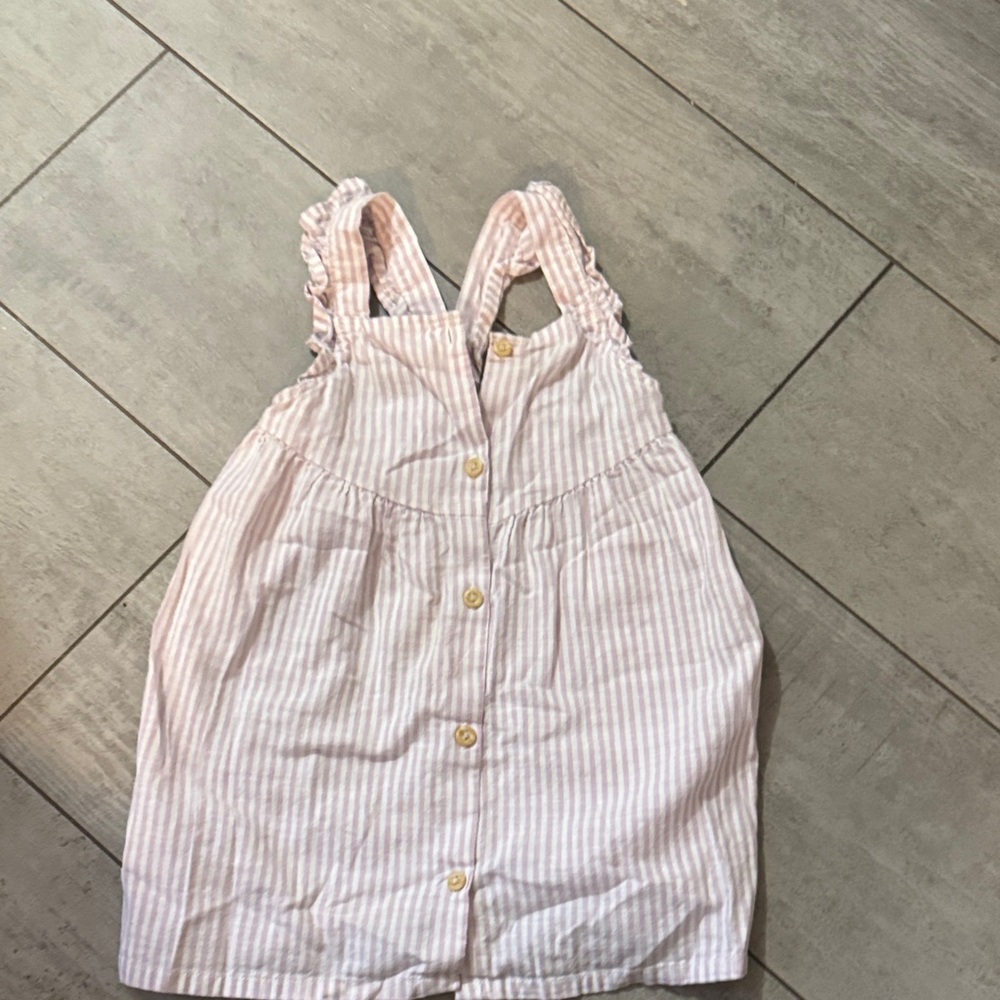 Purple  Striped Button-Up Dress